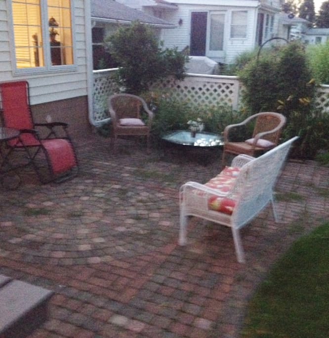 Catch some rays on the Brick Patio