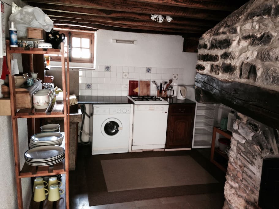 Modern kitchen retaining original features
