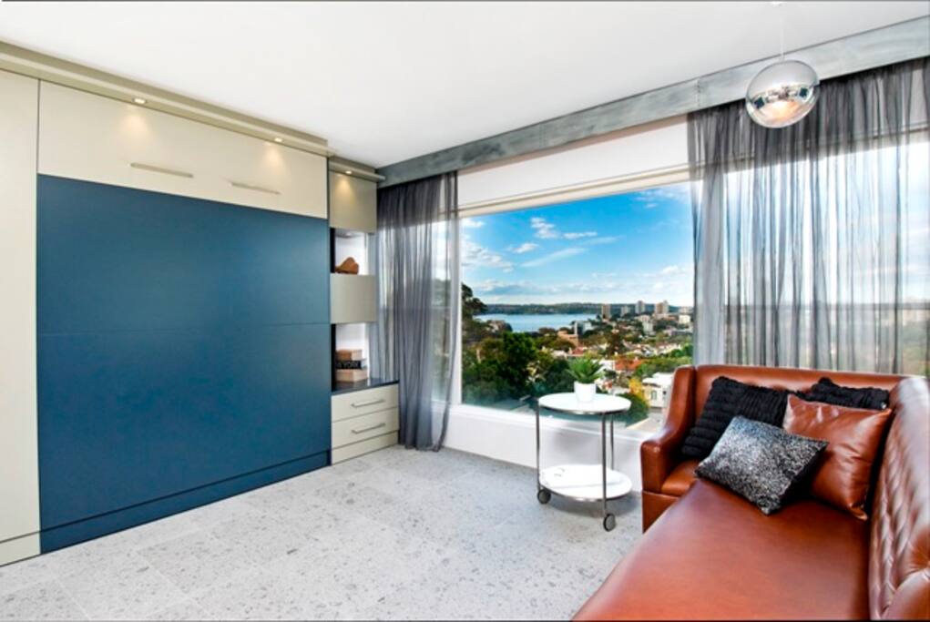 Pull down Murphy bed.