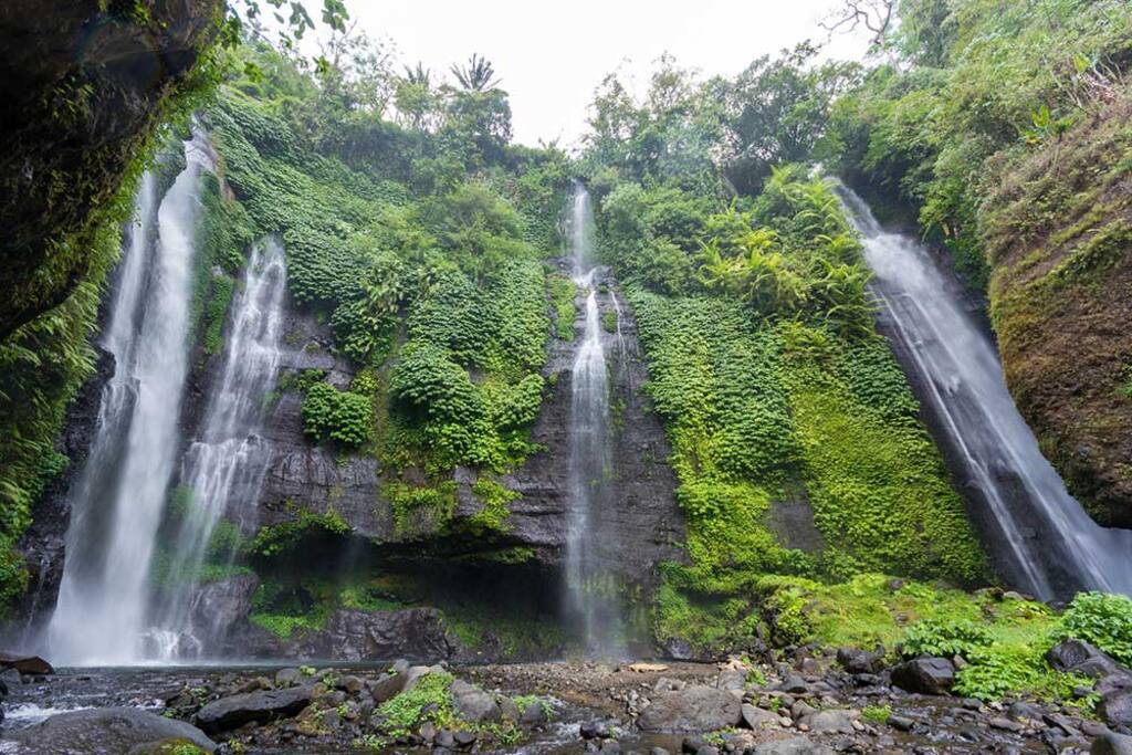 3 side by side waterfall with great swimming pool available near our place