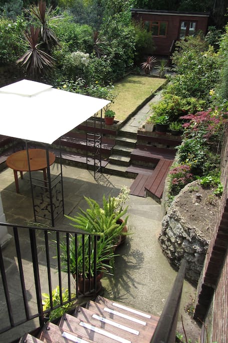 charming garden with decking area
