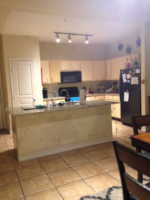 Updated Kitchen with staple appliances and plenty of cooking space