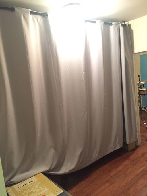 Blackout curtain for privacy