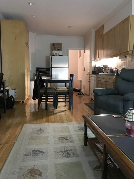 Eat in kitchen with size appliances.
