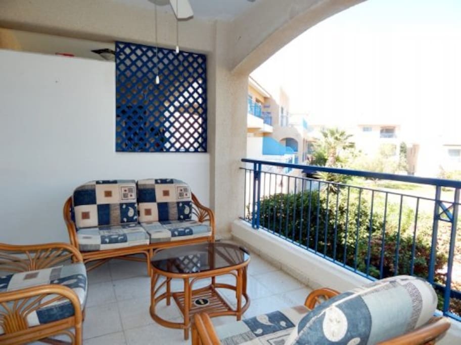 Outside Balcony witha view to the pool