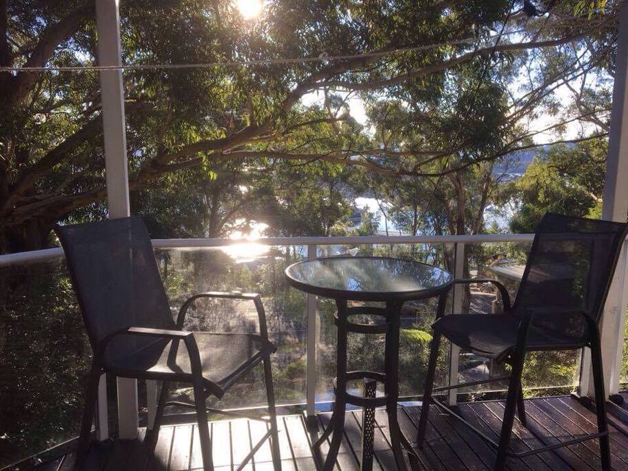 The huge north facing front deck (overlooking Brisbane Water)