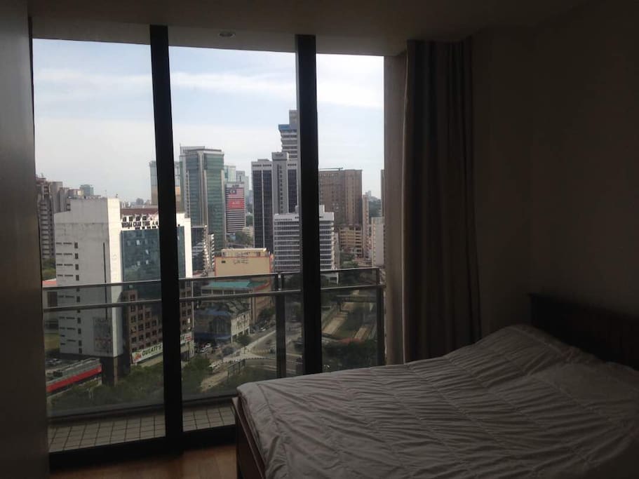High floor view and balcony in room