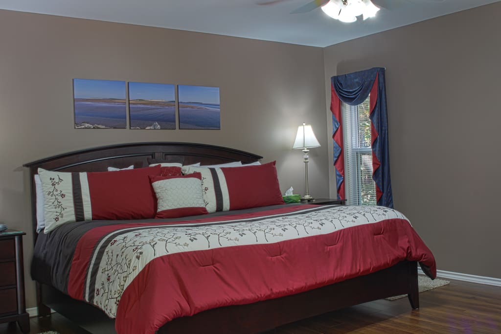 Master bedroom with king bed