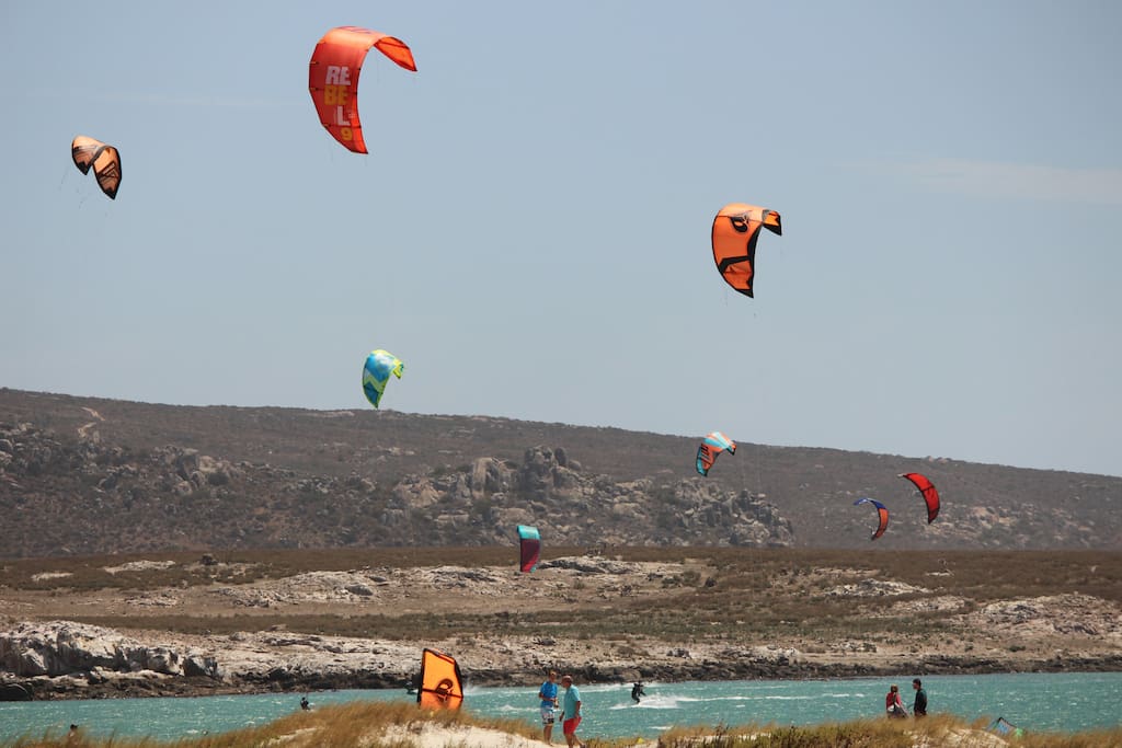 Kitesurfers - view from apartment