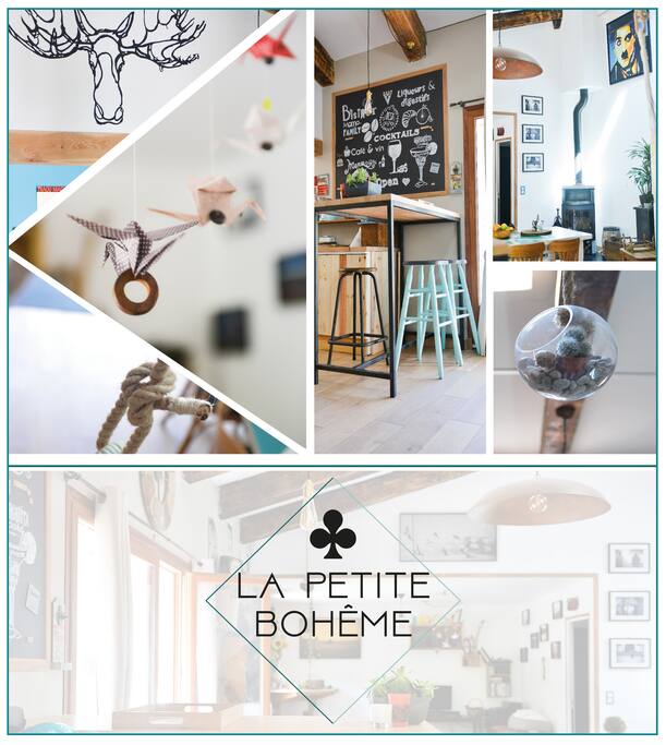 Décoration entièrement faite d'objets de récupérations.