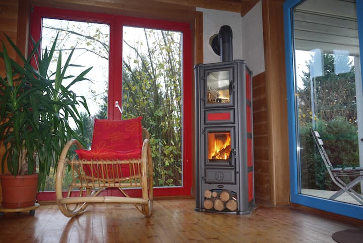 Blockhaus Mit Grillkamin Feuerstelle U Sauna Blockhutten Zur Miete In Schefflenz Baden Wurttemberg Deutschland