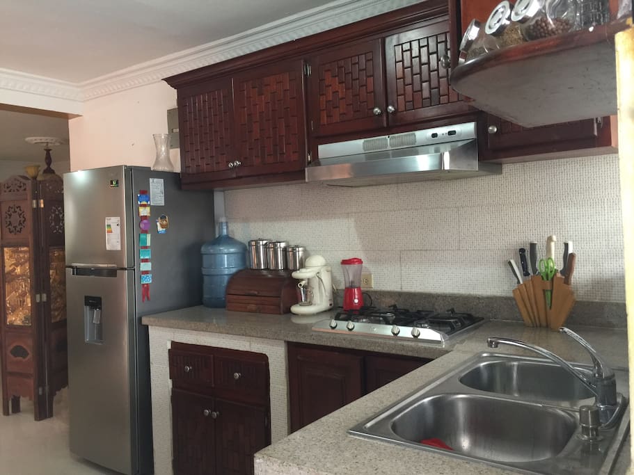 The kitchen.