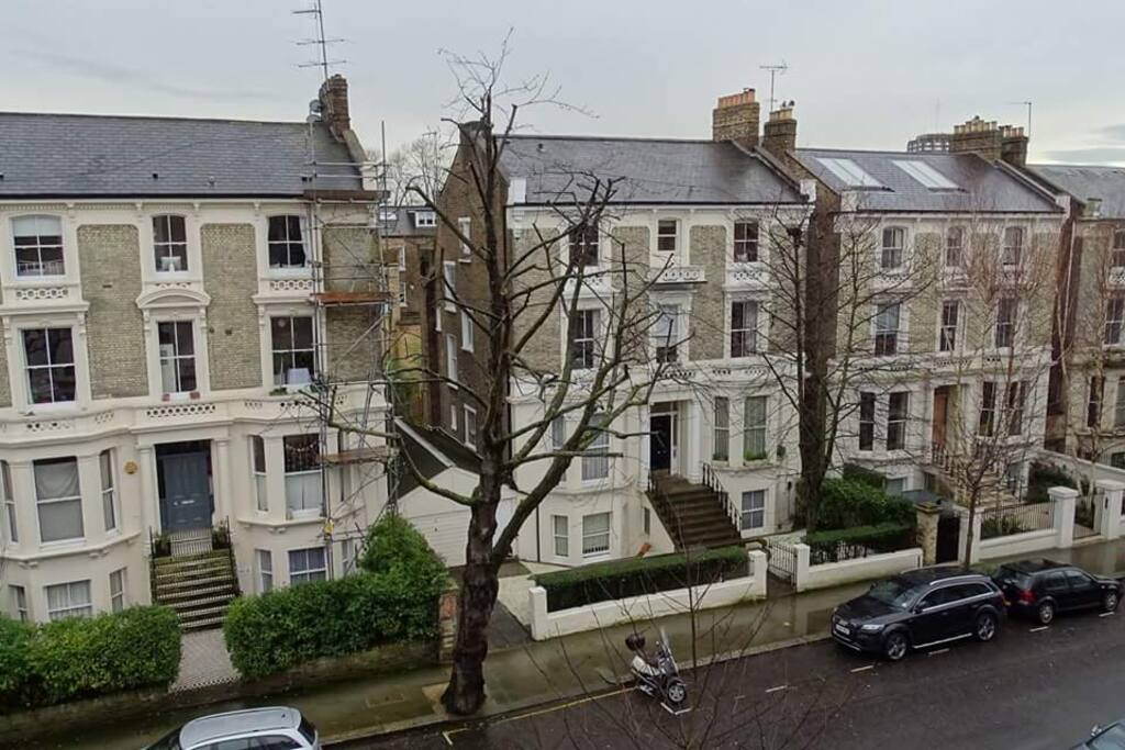 Street view from the window of the bedroom