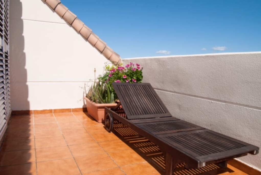 terraza privada. Se puede tomar el sol con privacidad
