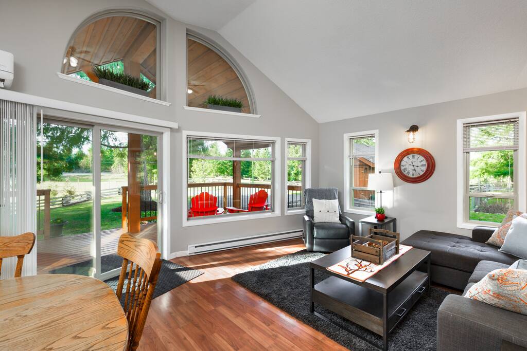 Living room and porch