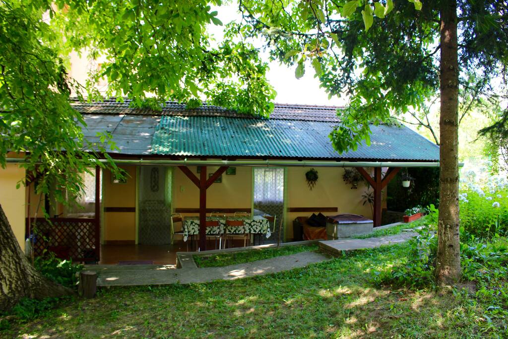 Open space - main area. You can enter all rooms and bathroom, kitchen from here, arrangements are made for a summer house, functional from end of April till end of October.