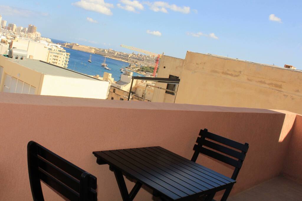 terrace at the back