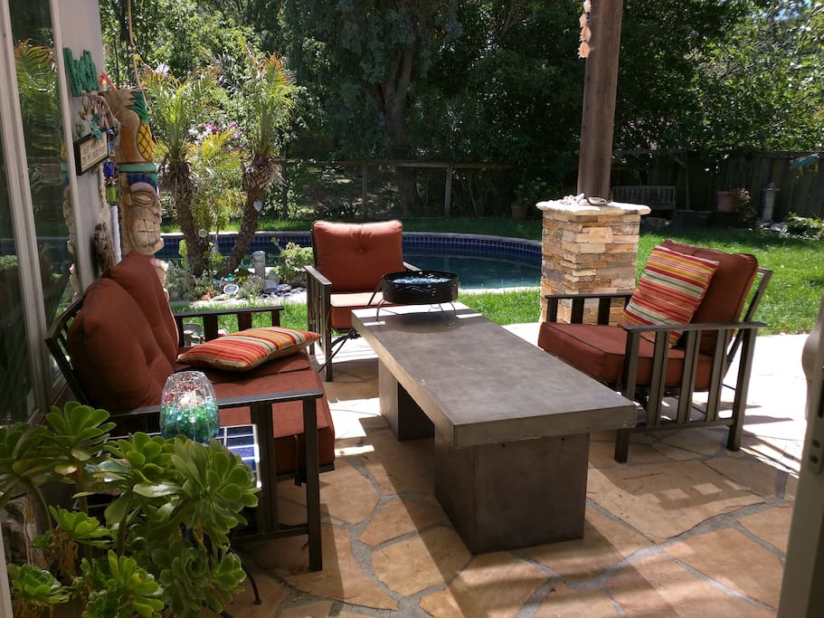 Seating on back deck.