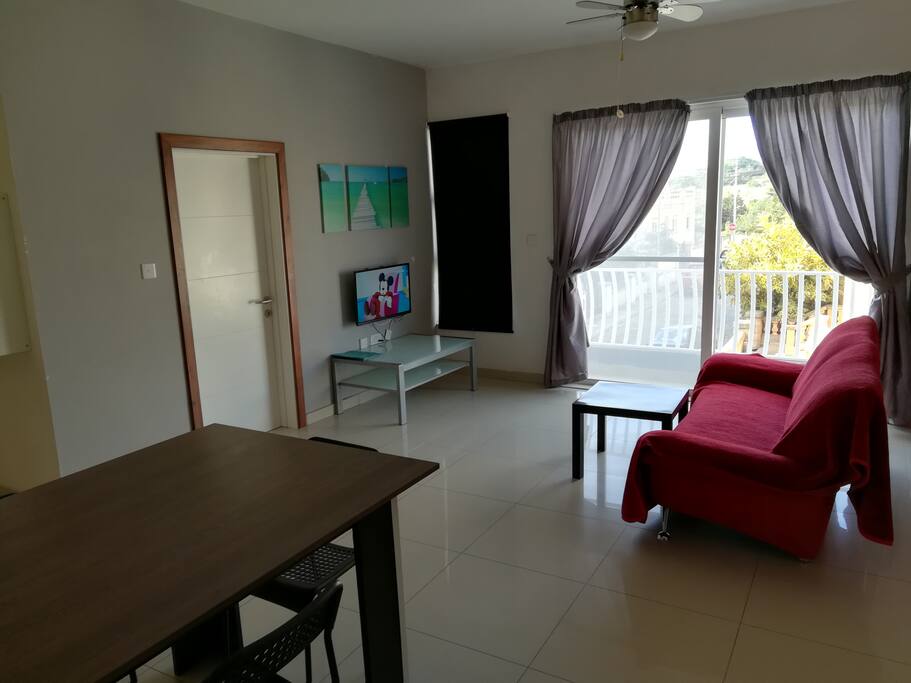 spacious dining/living area