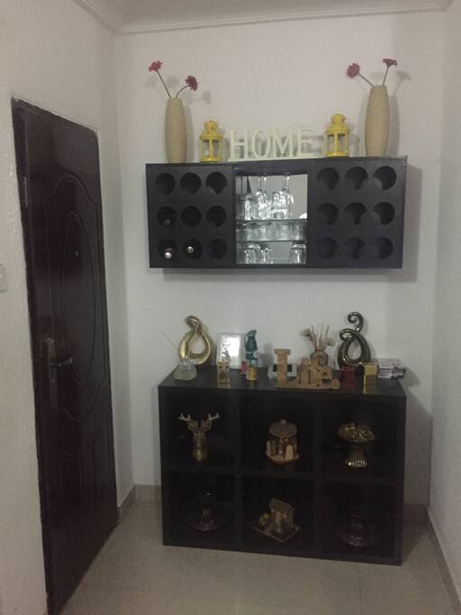 Wine rack in living room