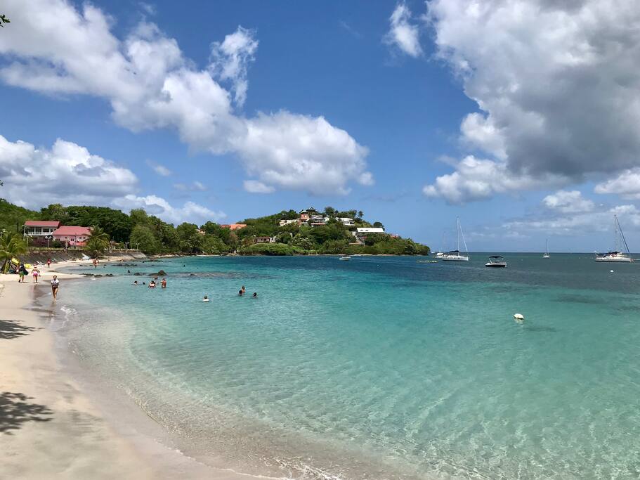 Plage de l'Anse Mitan à 5 minutes de la villa