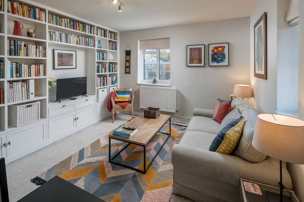 The chic and stylish living area is the perfect place to relax at the end of the day.