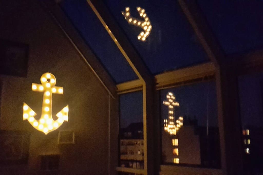 living room by night