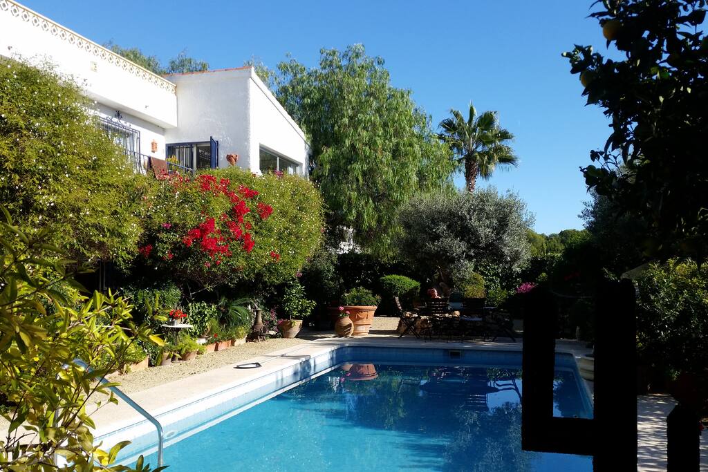 Pool und Villa nach Süden ausgerichtet