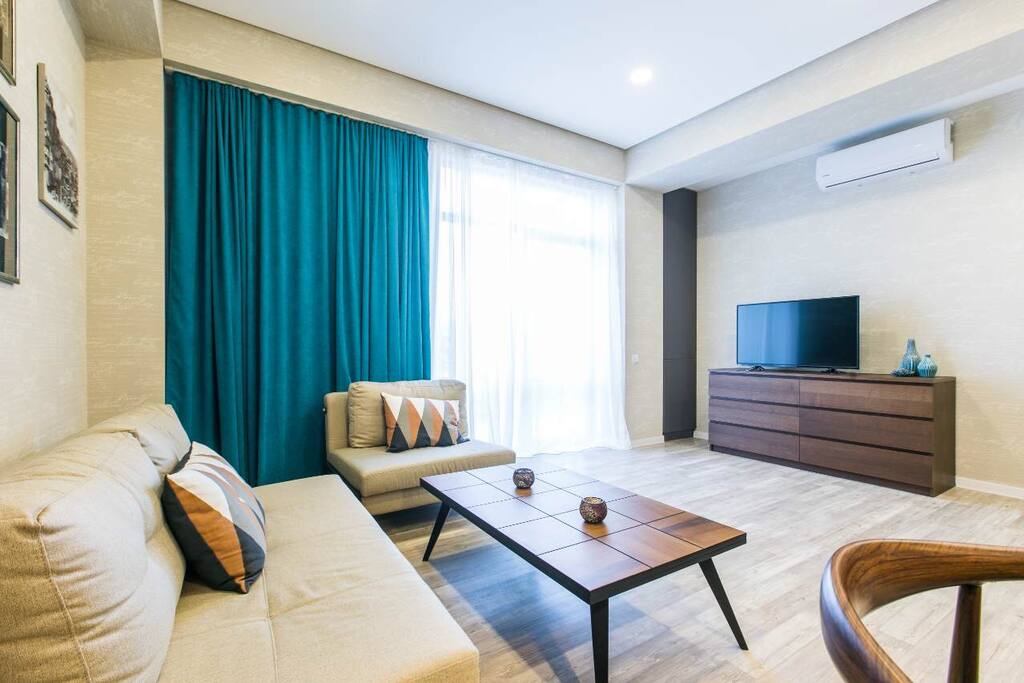 living room with smart tv