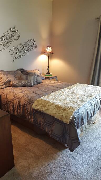 Air mattress plus a futon mattress are available.