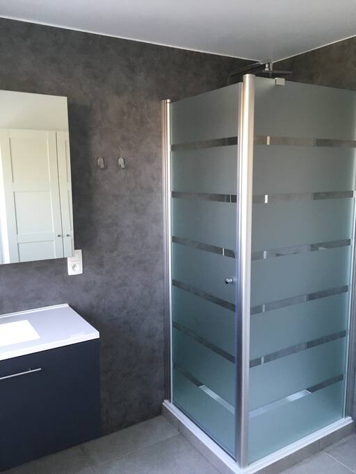 private bathroom with shower