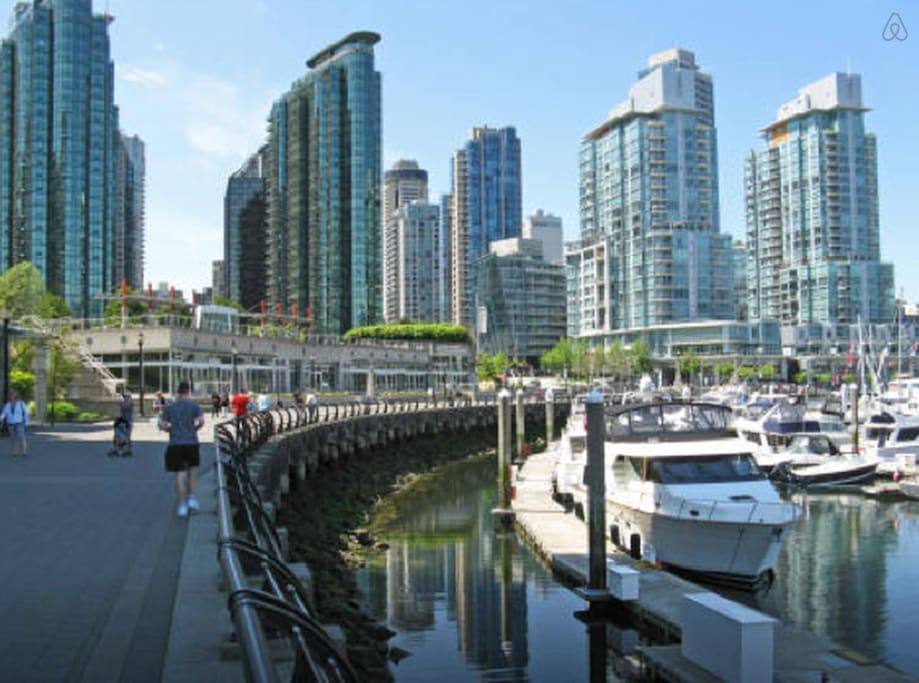 Coal harbour marina. The building is the one to the left.