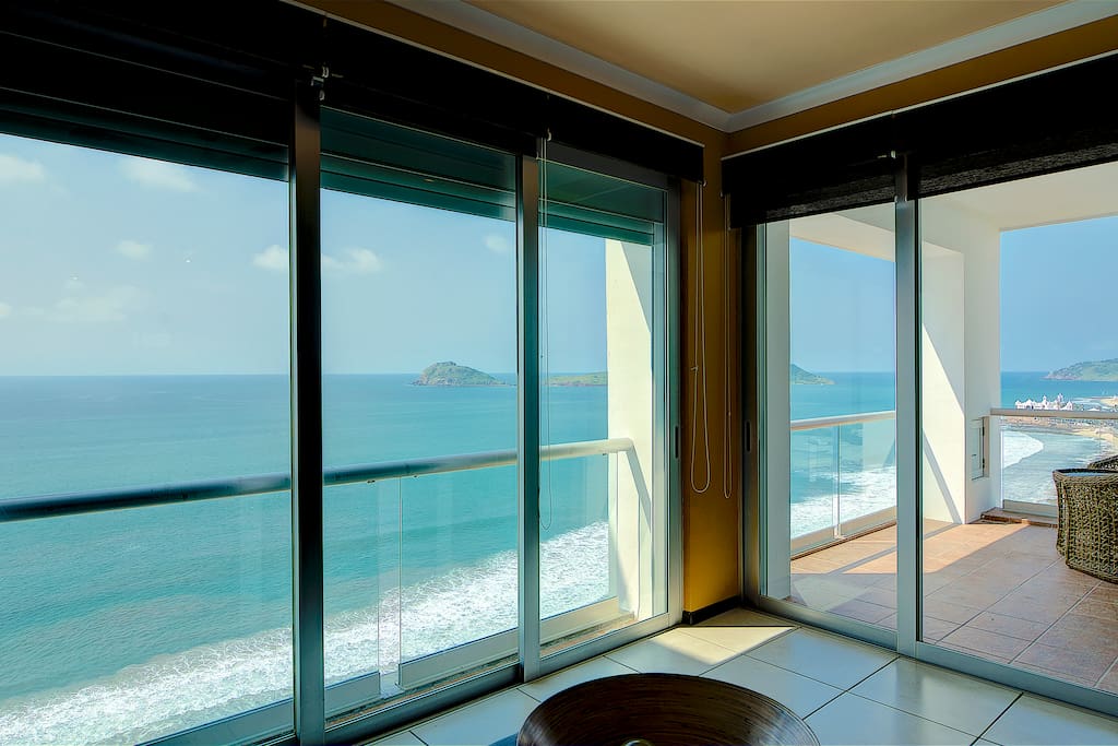 Ocean views from the living room