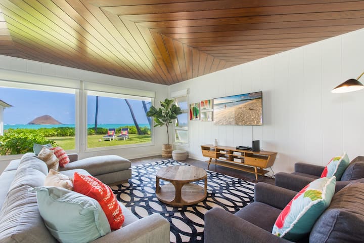 Lanikai Oceanside 4 BD: Amazing Views,Yard & AC