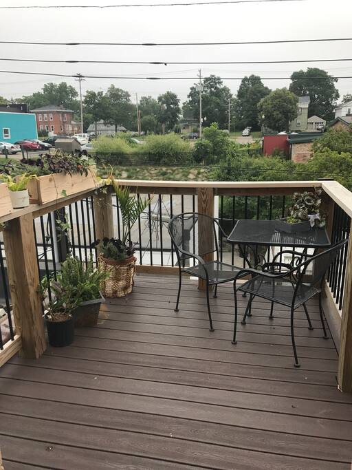 Private deck overlooking old town