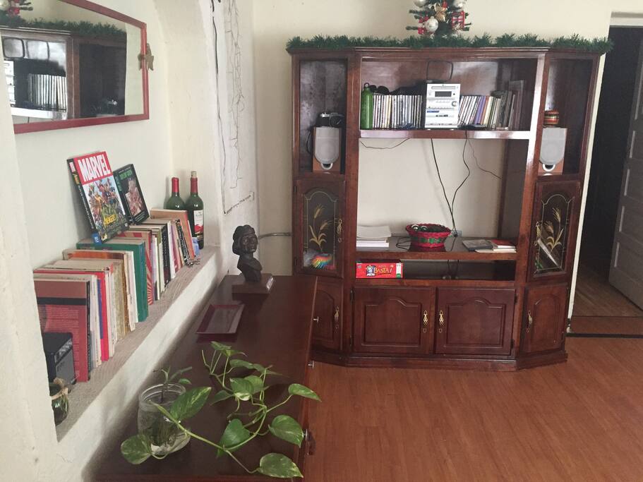 Es la primera vista entrando por la puerta principal. También es la sala. La puerta que se ve da al comedor.