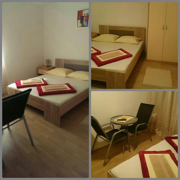 Red room for two persons with own bathroom
