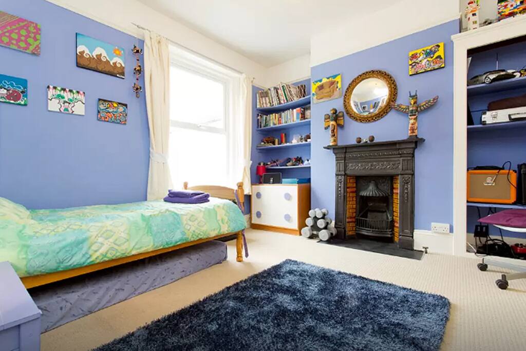 You have a lovely view of the Varndean field and schools, this is a peaceful room.