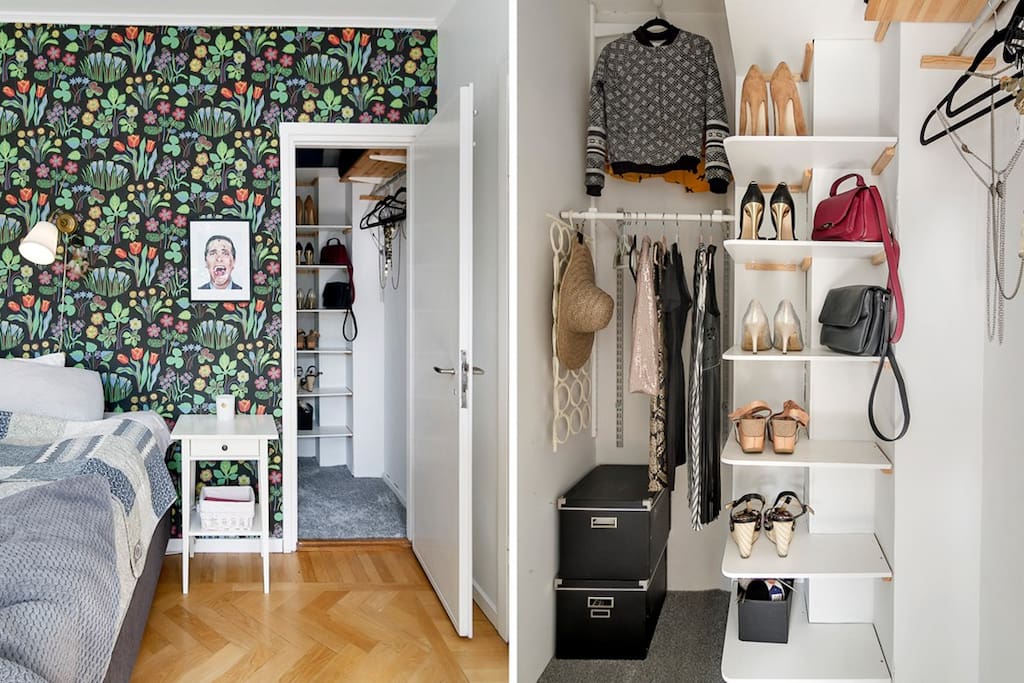 Walk in closet and entry to extra bedroom