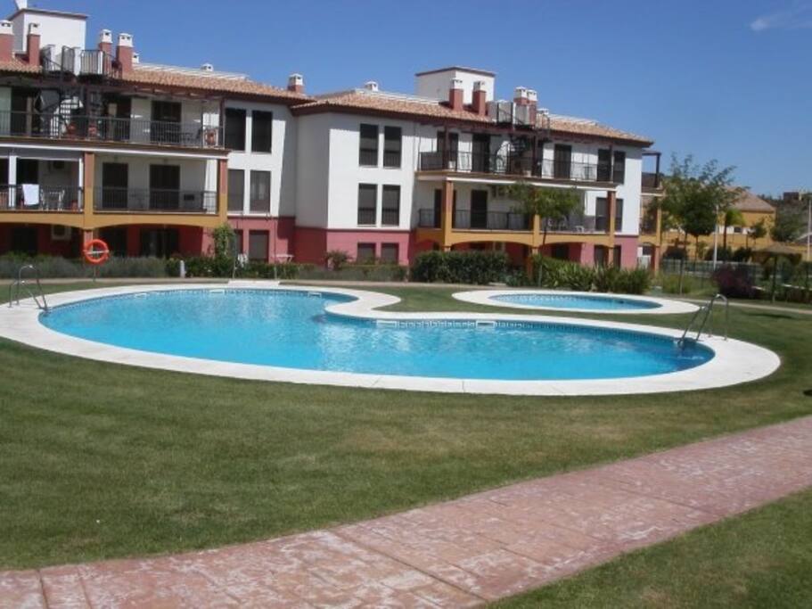 Swimming pool, with splash pool for children