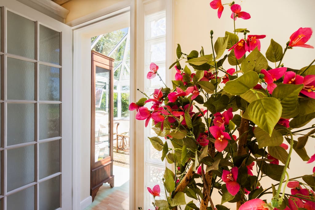 French door from kitchen diner to sun lounge