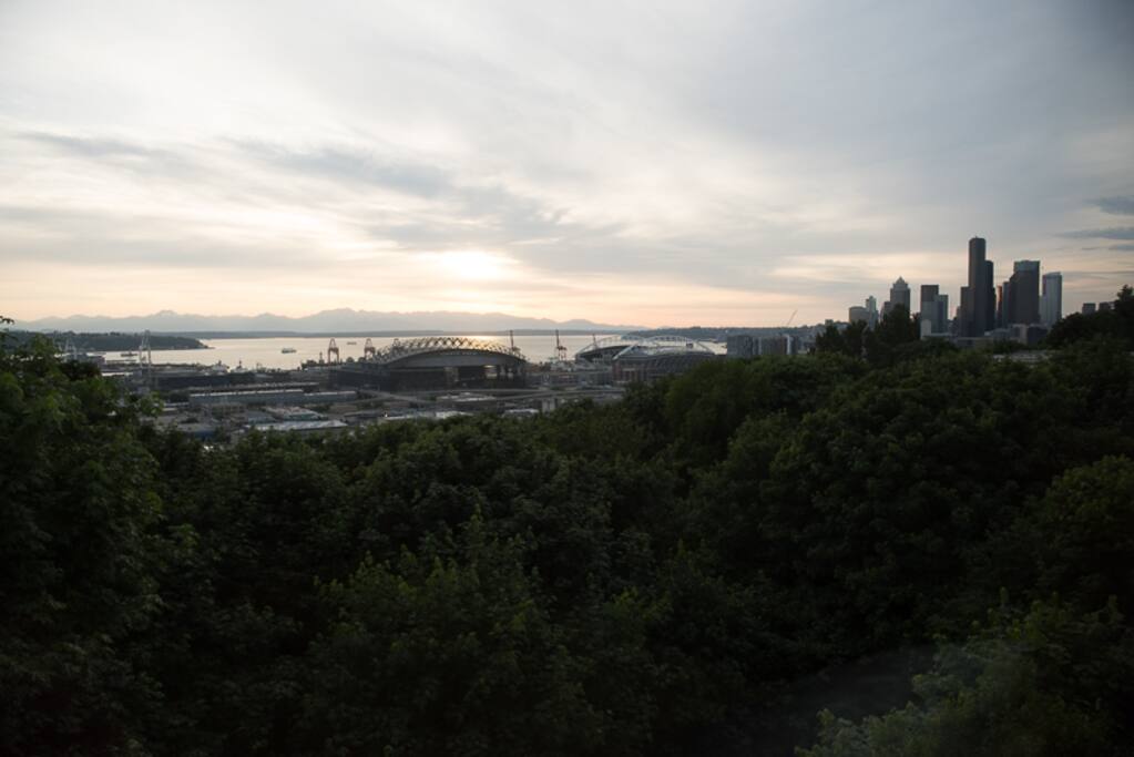 SoDo at sunset from living room