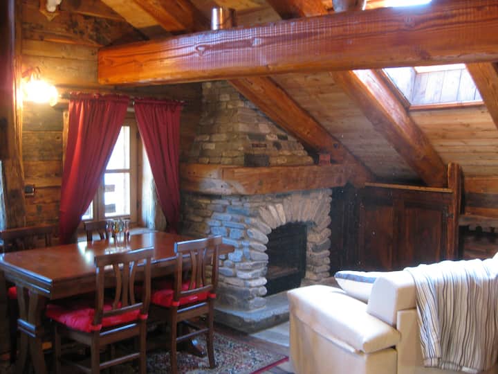 Stone fireplace antique wood interior