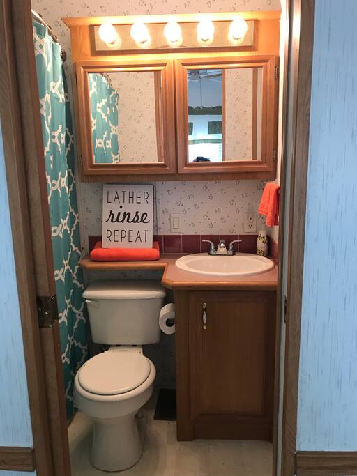 Master bath; full shower/bath
