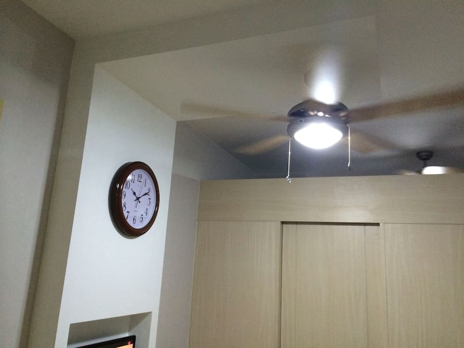 Installed ceiling fans