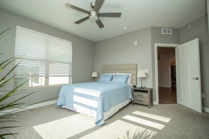 Mooi uitzicht vanaf het bed