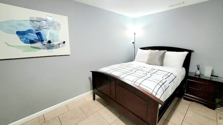 Queen Bedroom with Smart Flat Screen TV