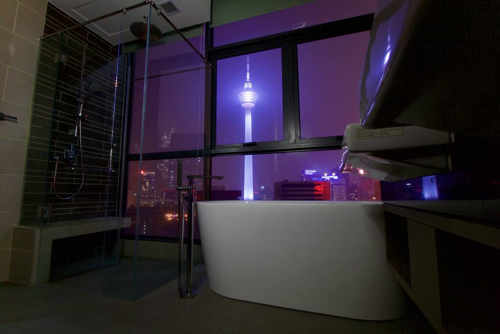 Bathroom 1 with fantastic view
