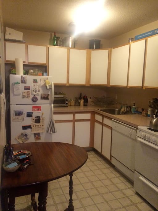 Kitchen with fold out table