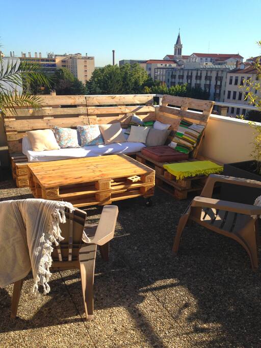 Terrasse:
Espace Lounge
